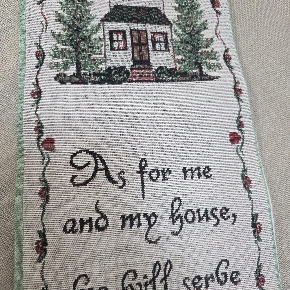 Christian Bible Verse Themed Joshua 24:15 Wall Hanging Flag Cottage Country Farm